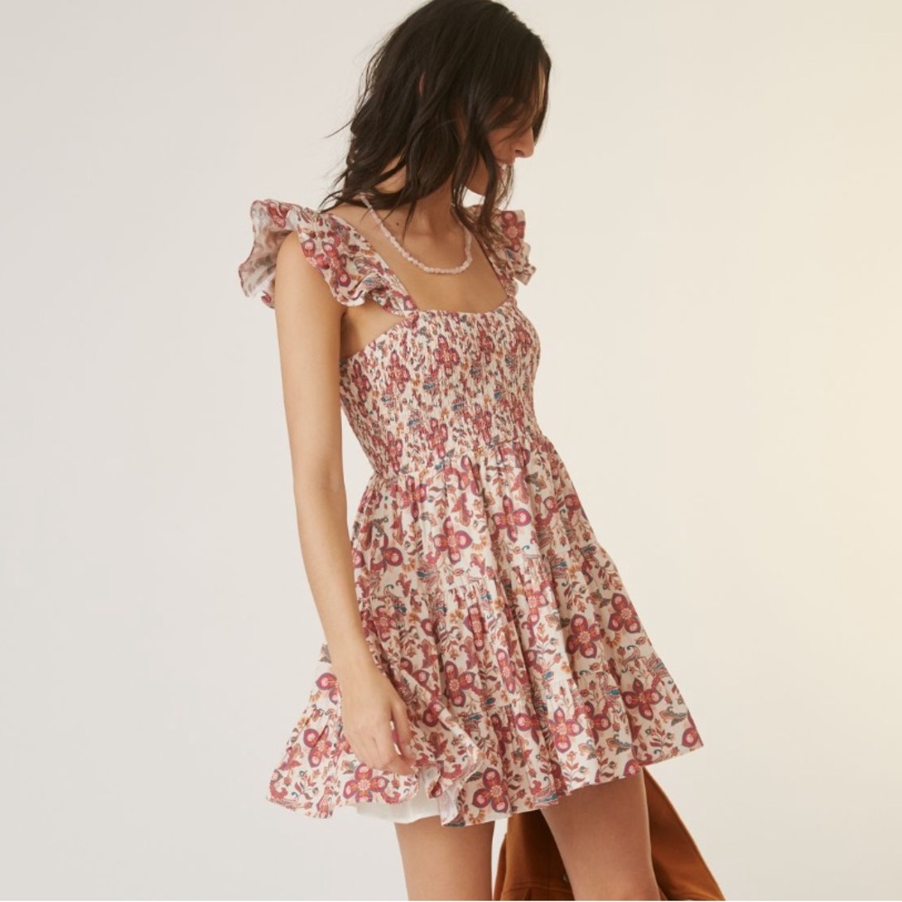 Anthropologie Forever That Girl Floral Sweetheart Mini Dress Size XS
